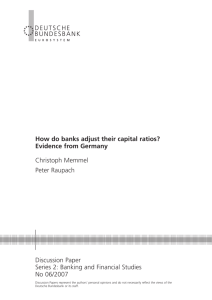 How do banks adjust their capital ratios? Evidence from Germany