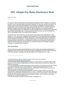SEC Adopts Pay Ratio Disclosure Rule