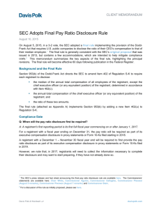 SEC Adopts Final Pay Ratio Disclosure Rule