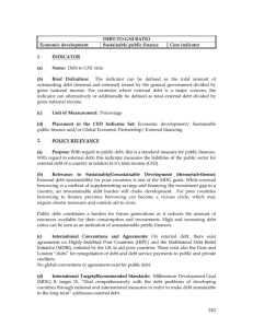 Debt to GNI ratio - the United Nations