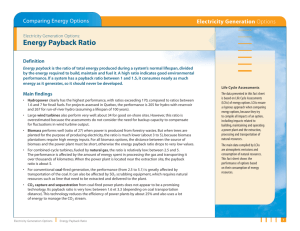 Energy Payback Ratio