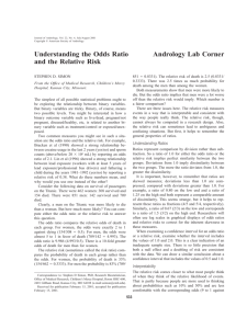 Andrology Lab Corner Understanding the Odds Ratio and