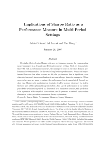 Implications of Sharpe Ratio as a Performance Measure in Multi
