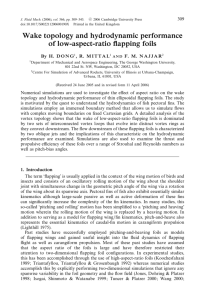 Wake topology and hydrodynamic performance of low-aspect