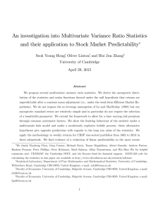 An investigation into Multivariate Variance Ratio Statistics and their