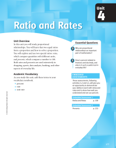 Ratio and Rates