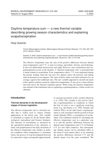 Daytime temperature sum — a new thermal variable describing