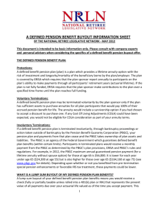 a defined pension benefit buyout information sheet