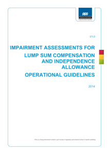 Impairment Assessments to Lump Sum Compensation and