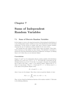 Chapter 7 Sums of Independent Random Variables