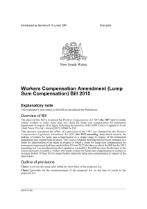 (Lump Sum Compensation) Bill 2015