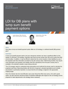 LDI for DB plans with lump sum benefit payment options
