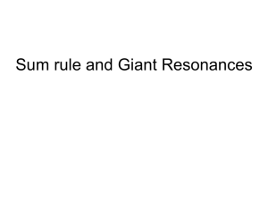 Sum rule and Giant Resonances