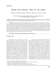 Skinfold Sum: Reference Values for Top Athletes