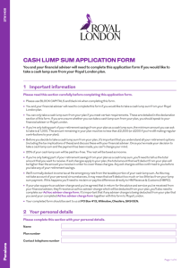Cash lump sum application form (2TA1405)