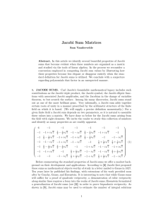 Jacobi Sum Matrices - St. Lawrence University