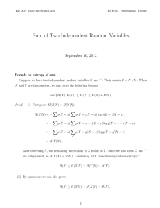 Sum of Two Independent Random Variables