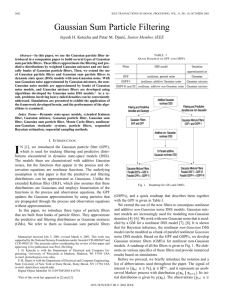 Gaussian sum particle filtering