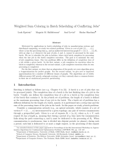 Weighted Sum Coloring in Batch Scheduling of Conflicting Jobs