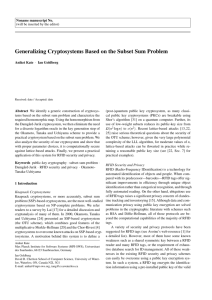 Generalizing Cryptosystems Based on the Subset Sum Problem