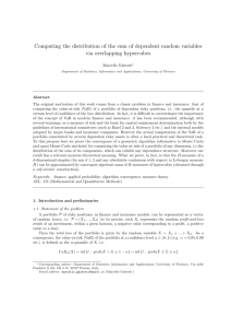 Computing the distribution of the sum of dependent random