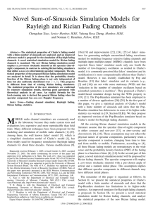 Novel Sum-of-Sinusoids Simulation Models for Rayleigh and Rician