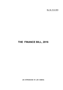the finance bill, 2016