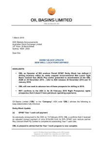 OBL ASX Release - Oil Basins Limited