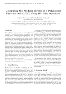 Computing the Modular Inverse of a Polynomial