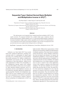 Sequential Type-I Optimal Normal Basis Multiplier and Multiplicative