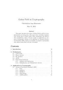 Galois Field in Cryptography