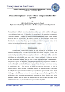 Attack of multiplicative inverse without using extended Euclid`s