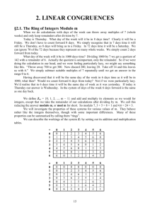 CHAP02 Linear Congruences