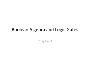 Chapter 2 Boolean Algebra