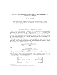 Irregularities in the distributions of primes in function fields