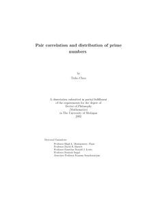 Pair correlation and distribution of prime numbers