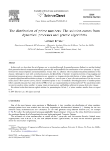 The distribution of prime numbers: The solution comes from