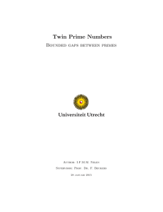 Twin Prime Numbers