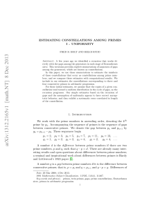 Estimating constellations among primes