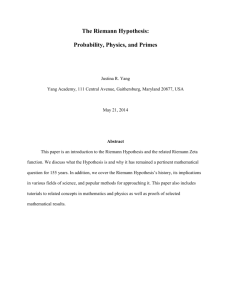 The Riemann Hypothesis: Probability, Physics, and Primes
