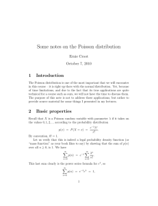 Some notes on the Poisson distribution