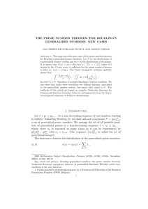 THE PRIME NUMBER THEOREM FOR BEURLING`S