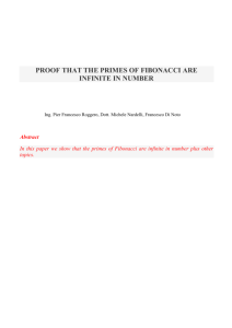 proof that the primes of fibonacci are infinite in number