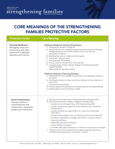 core meanings of the strengthening families protective factors