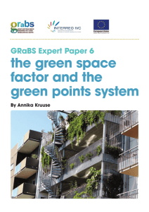 Expert Paper 6:The Green Space Factor and the Green Points System