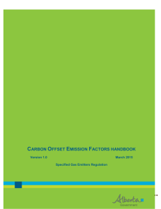 Carbon Offset Emission Factors Handbook