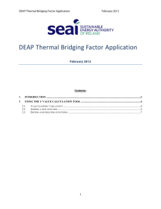 DEAP Thermal Bridging Factor Application