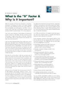 Factor & Why Is It Important?