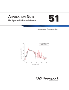 The Spectral Mismatch Factor