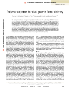 Polymeric system for dual growth factor delivery